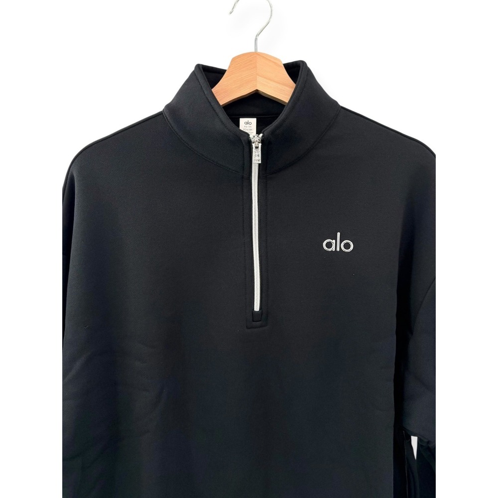 NWT ALO Accolade 1/4 Zip Pullover in Black - Size XS - Picture 7 of 13